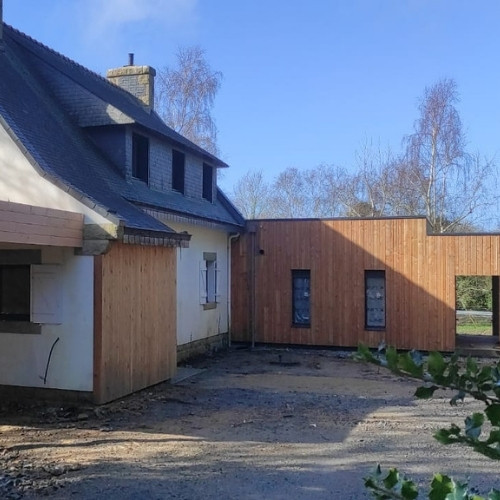 Extension de maison - Riec sur Bélon - 45m² - MARQUET BASSANI MARIE NOËLLE ARCHITECTE - Woodewood Finistère